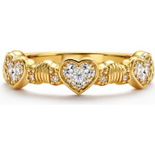 Venüs Design Çelik Taşlı Kalp Yüzük (Ayarlanabilirdir)