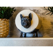 3D Snaxx Low Poly Köpek Figürlü Tuvalet Kağıdı Tutucu – Modern Dekoratif Tasarım