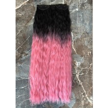 Aura Peruk Siyah Pembe Ombreli YARIMAY2YAN Çıtçıt  Modelimiz