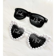 İrembaby Kişiye Özel Isim Yazılı Gözlük | Bride Groom Gözlüğü | Nişan, Kına, Bekarlığa Veda, Düğün Aksesuarı