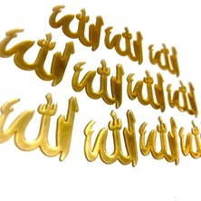 Allah Lafzı Gold Pleksi 4 cm – 30 Adet – Yasin ve Hediyelik Süsleme Malzemesi