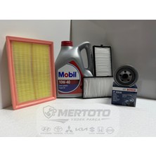 Mobil Hyundai Accent 1.5 Benzinli ( 00-05 ) 10W-40 Yağ - Hava- Polen Bakım Seti