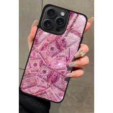Snacase  Apple iPhone 11 Pro Max Uyumlu Pembe Para Tasarımlı Parlak Silikon Kılıf