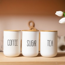 Feyza Design Bambu Kapaklı 3'lü Cam Kavanoz Seti, Şık ve Dayanıklı Mutfak Saklama Çözümleri