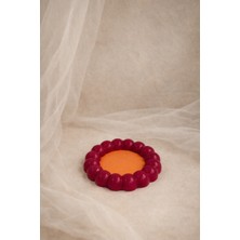 Atiye Studio El Boyaması Baloncuklu Bardak Altlığı Dekoratif Tealight Mumluk Anahtarlık Tabağı