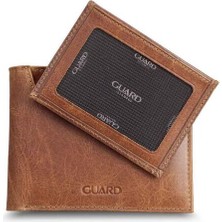 Guard Antik Taba Hakiki Deri Çıkarılabilir Gizli Kartlıklı Yatay Erkek Cüzdan // GRD260225WT1582