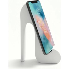 Usin Beyaz Topuklu Ayakkabı Masa Üstü Cep Telefonu Tablet Tutucu Tutacağı Standı US-T002