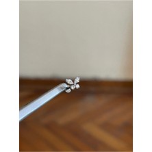 Rupen Kraft %100 G23 Titanyum Zirkon Baget Taşlı Pırlanta Model Kelebek Detay Kıkırdak Conch Tragus Piercing