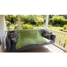 Shiny House El Yapımı Dekoratif Koltuk Şalı / Tv Battaniyesi – Kalın Örgü Yumuşak Dokulu