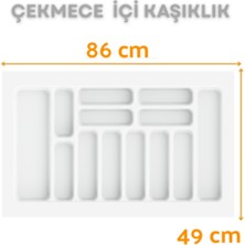 Feyza Design Çekmece Içi Kaşıklık, Beyaz, 86X49 Cm, Kesilebilir, Düzenleyici, Pratik