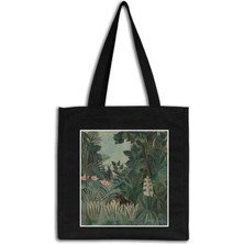 INKD Sanatsal Kanvas Çanta – "the Equatorial Jungle" Henri Rousseau Tasarım - 35X40X10CM
