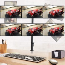 Techly 13"-20" Arası, Kelepçeli 6 Inç Monitör Için Masa Üstü Standı.