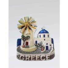 Mundy Greece (Yunanistan) Temalı Kabartmalı Polyester Magnet Buzdolabı Süsü – 6 cm x 7,5 cm (KOD:1083)