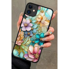 Snacase  Apple iPhone 11 Uyumlu Karışık Çiçek Tasarımlı Parlak Silikon Kılıf