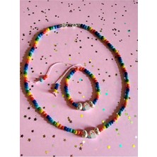 Amabel Jewelerys Çocuklara Özel Karne-Bayram-Doğum Günü Hediyesi Unıcorn Kolye-Bileklik Seti