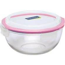 Feyza Design Yuvarlak Cam Saklama Kabı 2000 Ml, Dayanıklı ve Şık Tasarım