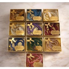 10’lu Karışık Renk Özel Kutulu Inci Tesbih – Hac Umre Mevlüt Hediyeliği