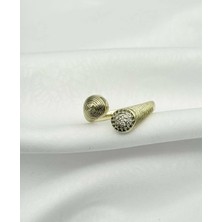 SY Aksesuar Çelik Gold Tasarım Yüzük(Ayarlanabilir)