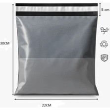 Baskısız Gri Renk 22X30+5 Poşeti 1000 Adet Dayanıklı Cepli Kargo Poşeti Cac Plastik