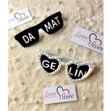 İrembaby Gelin Damat Gözlük Özel Tasarım Bride Groom Gözlük After Gözlük Yazılı Güneş Gözlüğü Çekim Aksesuarı