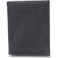 Guard Antik Siyah Hakiki Deri Çıkarılabilir Gizli Kartlıklı Erkek Cüzdan // GRD260225WT1580
