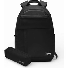 Elegance Unisex Spor Siyah Sırt Çantası (Kalemlik Hediyeli)