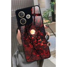 Snacase Oppo A5 Pro Uyumlu Van Gogh Kırmızı Ağaç Tablo Tasarımlı Parlak Silikon Kılıf