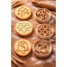 Günyan Store Çiçek & Gül Desenli Kurabiye Kalıbı 3' Lü Set