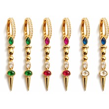 Venüs Design Çelik Renkli 6lı Set Küpe