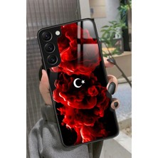 Snacase  Samsung Galaxy S22 Uyumlu Türk Bayrağı Tasarımlı Parlak Silikon Kılıf