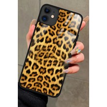Snacase  Apple iPhone 11 Uyumlu Sarı Leopar Tasarımlı Parlak Silikon Kılıf