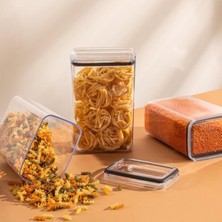 Feyza Design Pratik Vakumlu Hava Almaz Saklama Kabı Seti, 6'lı, Dikdörtgen, 3100ML