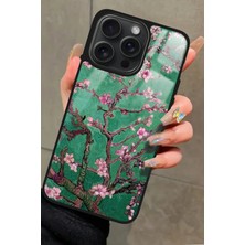 Snacase  Apple iPhone 13 Pro Uyumlu Van Gogh Yeşil Ağaç Tablo Tasarımlı Glossy Silikon Kılıf