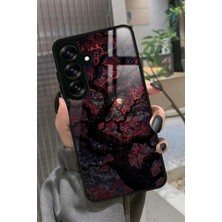 Snacase  Samsung Galaxy S24 Fe Uyumlu Van Gogh Kırmızı Ağaç Tablo Tasarımlı Glossy Silikon Kılıf