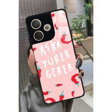 Snacase Oppo A5 Pro Uyumlu Aşka Yürek Gerek Yazılı Parlak Silikon Kılıf