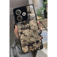 Snacase Oppo A5 Pro Uyumlu Beyaz Çiçek Tasarımlı Parlak Silikon Kılıf