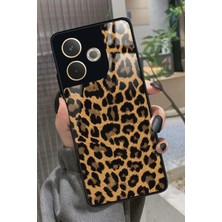 Snacase Oppo A5 Pro Uyumlu Kahverengi Leopar Tasarımlı Parlak Silikon Kılıf