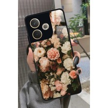 Snacase Oppo A5 Pro Uyumlu Pembe Çiçek Tasarımlı Parlak Silikon Kılıf