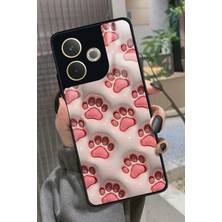 Snacase Oppo A5 Pro Uyumlu Pembe Kedi Patisi Tasarımlı Parlak Silikon Kılıf
