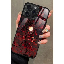 Snacase  Apple iPhone 12 Pro Max Uyumlu Kırmızı Manzara Tasarımlı Parlak Silikon Kılıf