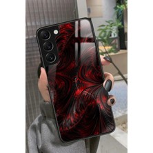 Snacase  Samsung Galaxy S22 Uyumlu Bordo Tasarımlı Parlak Silikon Kılıf