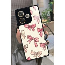 Snacase Oppo A5 Pro Uyumlu Pembe Kurdele Tasarımlı Parlak Silikon Kılıf