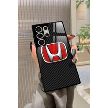 Snacase  Samsung Galaxy S23 Ultra Uyumlu Araba Logosu Tasarımlı Parlak Silikon Kılıf