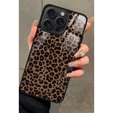 Snacase  Apple iPhone 13 Pro Max Uyumlu Kahverengi Leopar Tasarımlı Parlak Silikon Kılıf