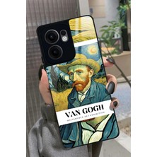Snacase Oppo Reno 13F Uyumlu Van Gogh Tasarımlı Parlak Silikon Kılıf