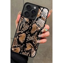 Snacase  Apple iPhone 14 Pro Max Uyumlu Yılan Derisi Tasarımlı Parlak Silikon Kılıf