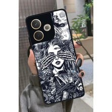 Snacase Oppo A5 Pro Uyumlu Kurukafa Posteri Tasarımlı Parlak Silikon Kılıf