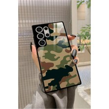Snacase  Samsung Galaxy S23 Ultra Uyumlu Kamuflaj Tasarımlı Parlak Silikon Kılıf