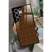 Snacase  Samsung Galaxy S24 Ultra Uyumlu Kırmızı Kare Tasarımlı Parlak Silikon Kılıf