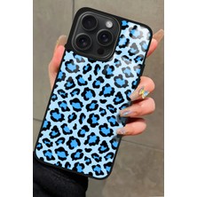 Snacase  Apple iPhone 13 Pro Uyumlu Mavi Leopar  Tasarımlı Parlak Silikon Kılıf